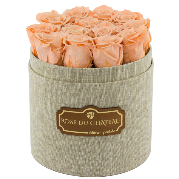 Herbaciane Wieczne Róże w Lnianym Boxie
