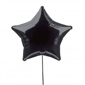 Czarny Balon Gwiazda 46 cm