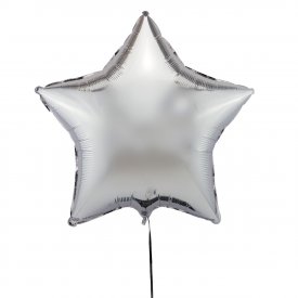 Srebrny Balon Gwiazda 46 cm