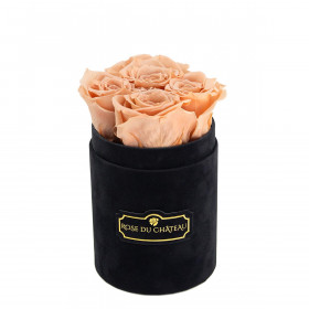 Herbaciane Wieczne Róże w Czarnym Flokowanym Baby Boxie