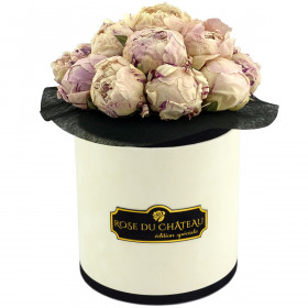 Lovely Peonies Bouquet w Coco Flokowanym Boxie