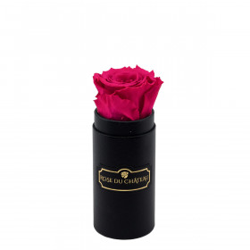 Różowa Wieczna Róża w Czarnym Mini Boxie