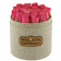 Edition Spéciale Lniany Box z Różowymi Różami Żywymi