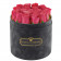 Édition Spéciale Antracytowy Flokowany Box z Różowymi Różami Żywymi