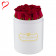 Czerwone Róże Żywe w Małym Białym Boxie