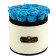 Błękitne Wieczne Róże w Coco Flokowanym Boxie