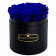 Niebieskie Wieczne Róże w Czarnym Okrągłym Boxie