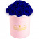 Niebieskie Wieczne Róże Bouquet w Różowym Boxie