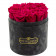 Różowe Wieczne Róże w Antracytowym Flokowanym Boxie