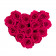 Różowe Wieczne Róże w Czarnym Boxie Heart