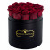 Czerwony Miś z Róż & Czarny Okrągły Box z Wiecznymi Różami