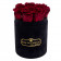 Czerwone Wieczne Róże w Czarnym Małym Flokowanym Boxie