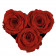 Czerwone Wieczne Róże w Białym Mini Boxie Heart