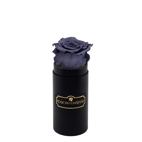 Rose eterna grigia in flowerbox nero mini