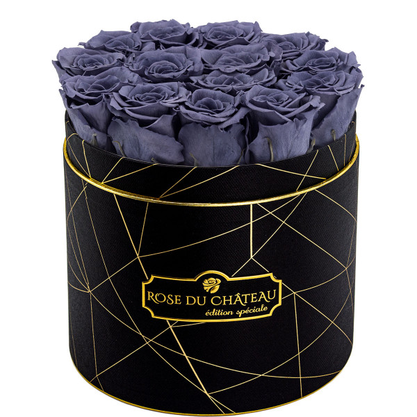 Rose eterne nere in flowerbox industriale nero
