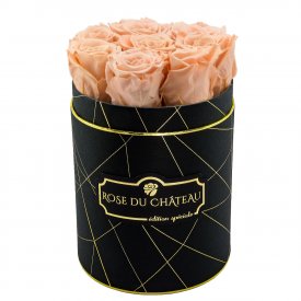 Rose eterne crema in flowerbox industriale nero piccolo