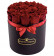 Rose eterne rosse in flowerbox tondo nero