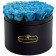 Rose eterne azzurre in flowerbox nero grande
