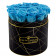 Rose eterne azzurre in flowerbox industriale nero