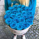 Rose eterne azzurre in flowerbox marmo bianco grande