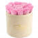 Rose eterne rosa pallido in flowerbox floccato beige