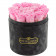 Rose eterne rosa pallido in flowerbox floccato antracite