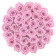 Rose eterne rosa pallido in flowerbox nero mega