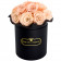 Rose eterne crema bouquet in flowerbox nero