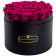 Rose eterne rosa in flowerbox nero grande