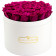 Rose eterne rosa in flowerbox bianco grande