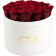 Rose eterne rosse in flowerbox bianco grande