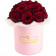 Rose eterne rosa mazzo in flowerbox marmo bianco piccolo