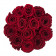 Rote Ewige Rosen in weißer marmorierter Rundbox