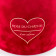 Rote Ewige Rosen in Bordeauxroter Beflockter Herzbox - LOVE EDITION
