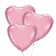 Drei rosa Luftballons Herz 46 cm