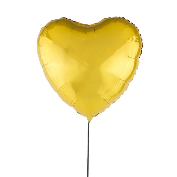Heart-Shaped Golden Balloon 46 cm