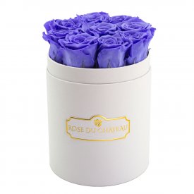 Eternity Lavender Roses & Small White Flowerbox