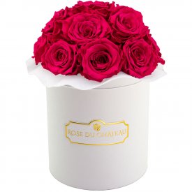 Eternity Pink  Roses & White Bouquet Flowerbox