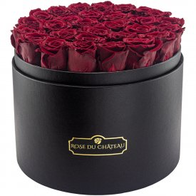 Eternity Red Roses & Mega Black Flowerbox