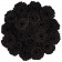 Eternity Black Roses & Large Black Flocked Flowerbox