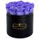 Eternity Lavender Roses & Round Black Flowerbox