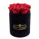 Eternity Pink Roses & Small Black Flocked Flowerbox