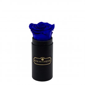 Rose Éternelle Bleue Dans Une Mini Flowerbox Noire