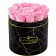 Roses Éternelles Roses Pâles  Dans Une Flowerbox Noir Industriel