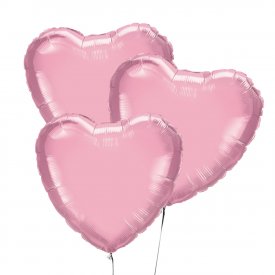 Tři růžové balóny Heart 46 cm