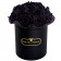 Černé věčné růže bouquet v černém flowerboxu