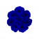 Tmavě modré věčné růže v malém černém flowerboxu