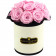 SVĚTLE RŮŽOVÉ věčné růže bouquet v béžovém flowerboxu