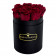 Červené věčné růže v malém černém flowerboxu