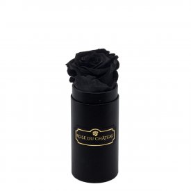 Schwarze Ewige Rose in schwarzer Mini Rosenbox